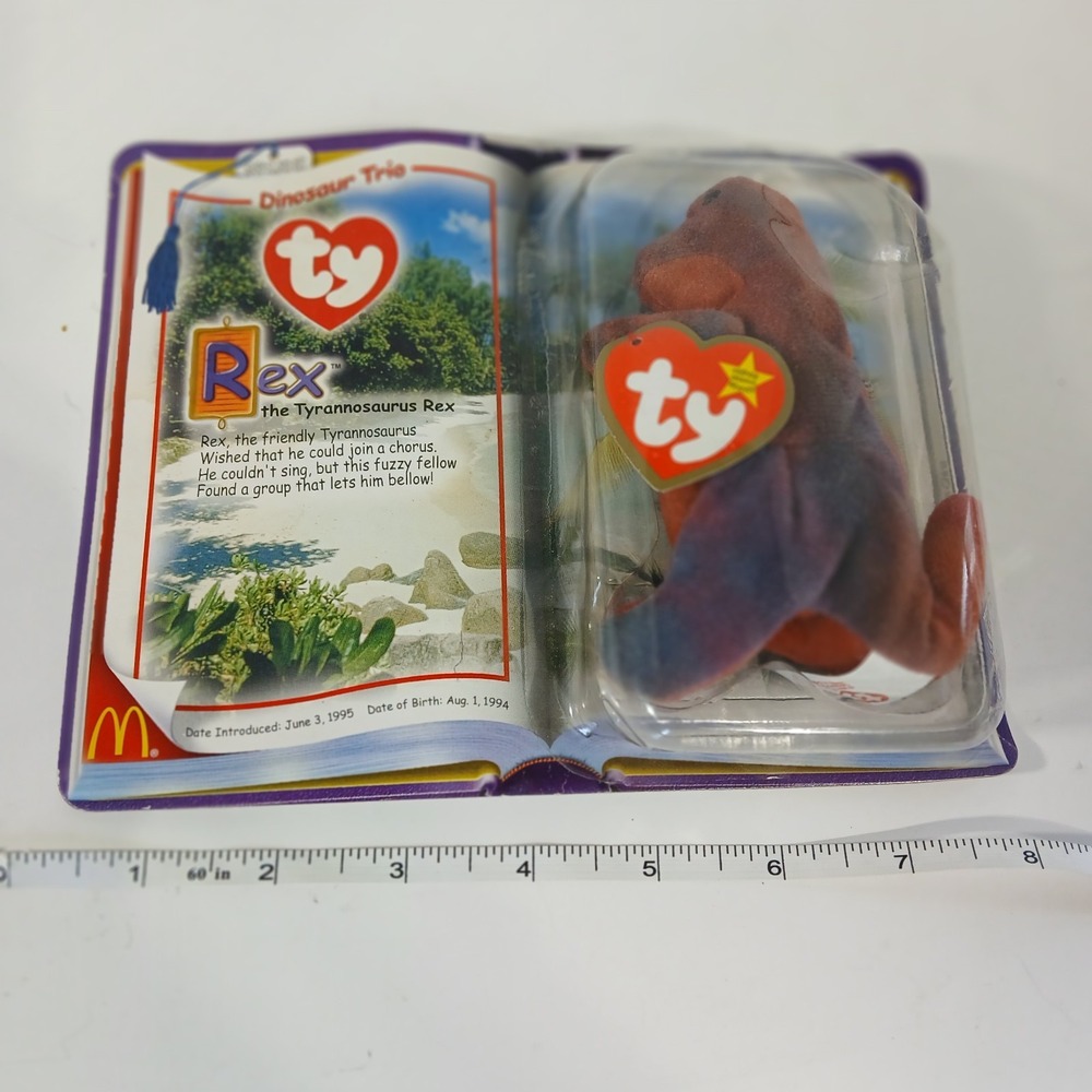 Ty Teenie Babies McDonald's Dinosaur Trio "Rex" Happy Meal Toy
